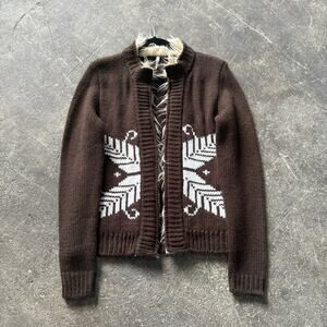 Willow & Clay Sweater Womens S Brown Open Front Cardigan Casual Knit Holiday